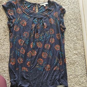 Daniel Rainn Navy Floral Blouse
